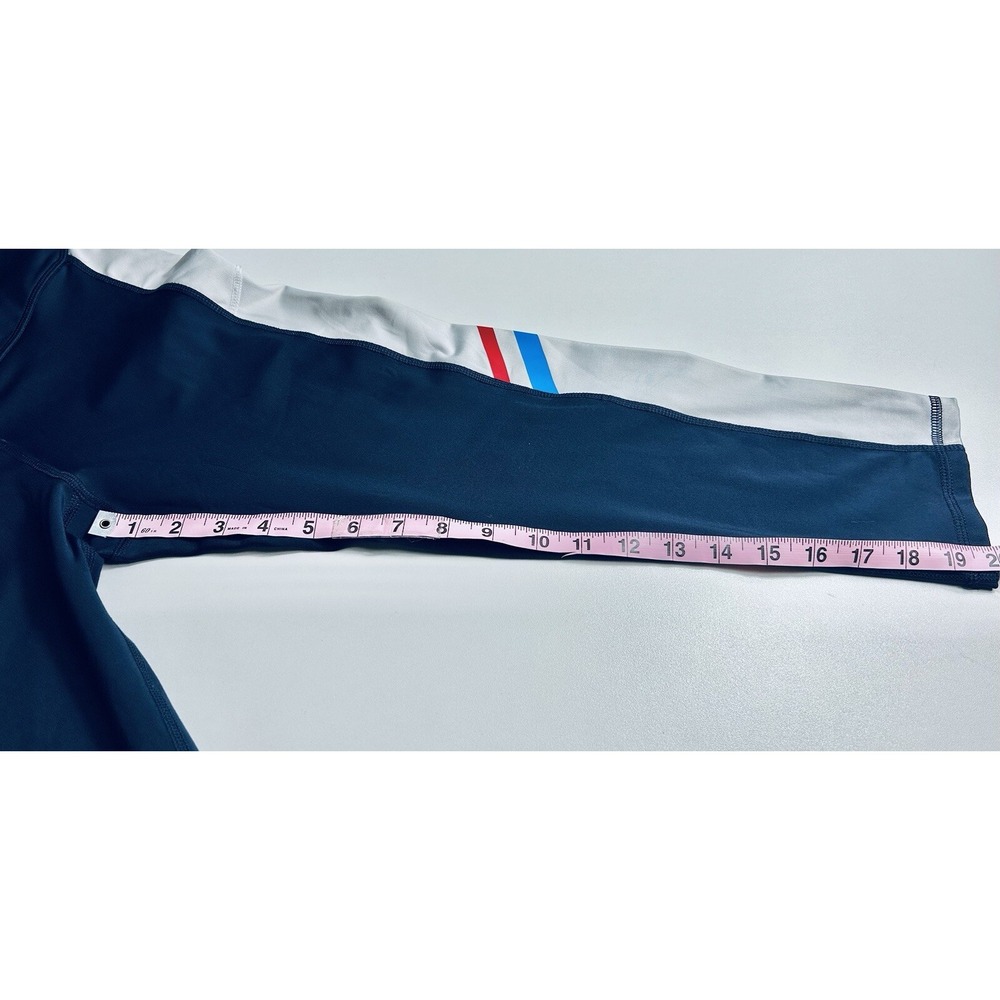 Champion High Rise 20"‎ Training Leggings Blue white Size M Yoga Capri - Picture 11 of 11